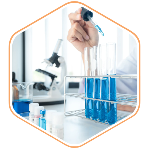 Laboratory professional handling samples with care at United Healthcare diagnostics.